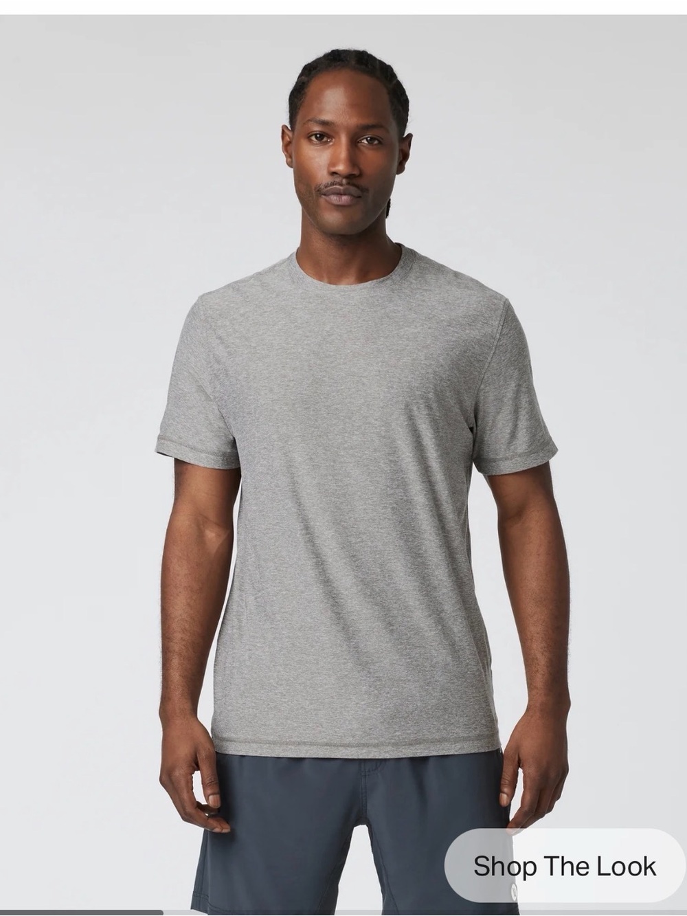 Men's Grey Vuori strato tech shirt size large